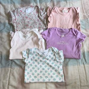 Bundle of 4 baby girl onesies